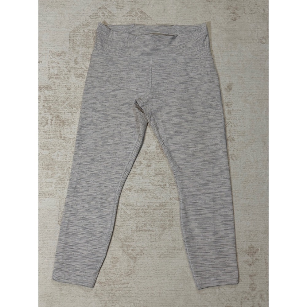 Lululemon Train Times 7/8 Pant 25 Grey Space Dye Mesh Leggings W5AOSR Size 12